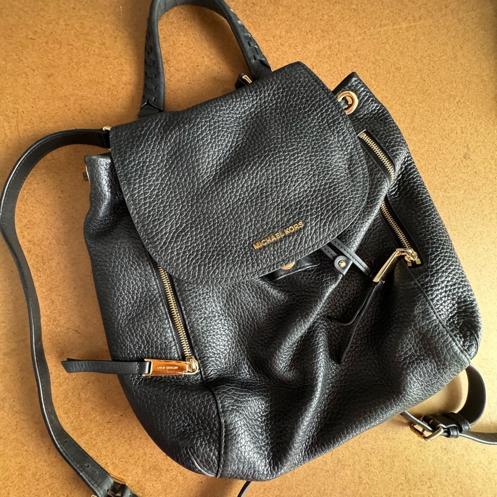 Michael Kors Viv Convertible Bag with Gold Accents